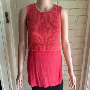 RO & DE size xs salmon orange red colored sleeveless cute blouse
